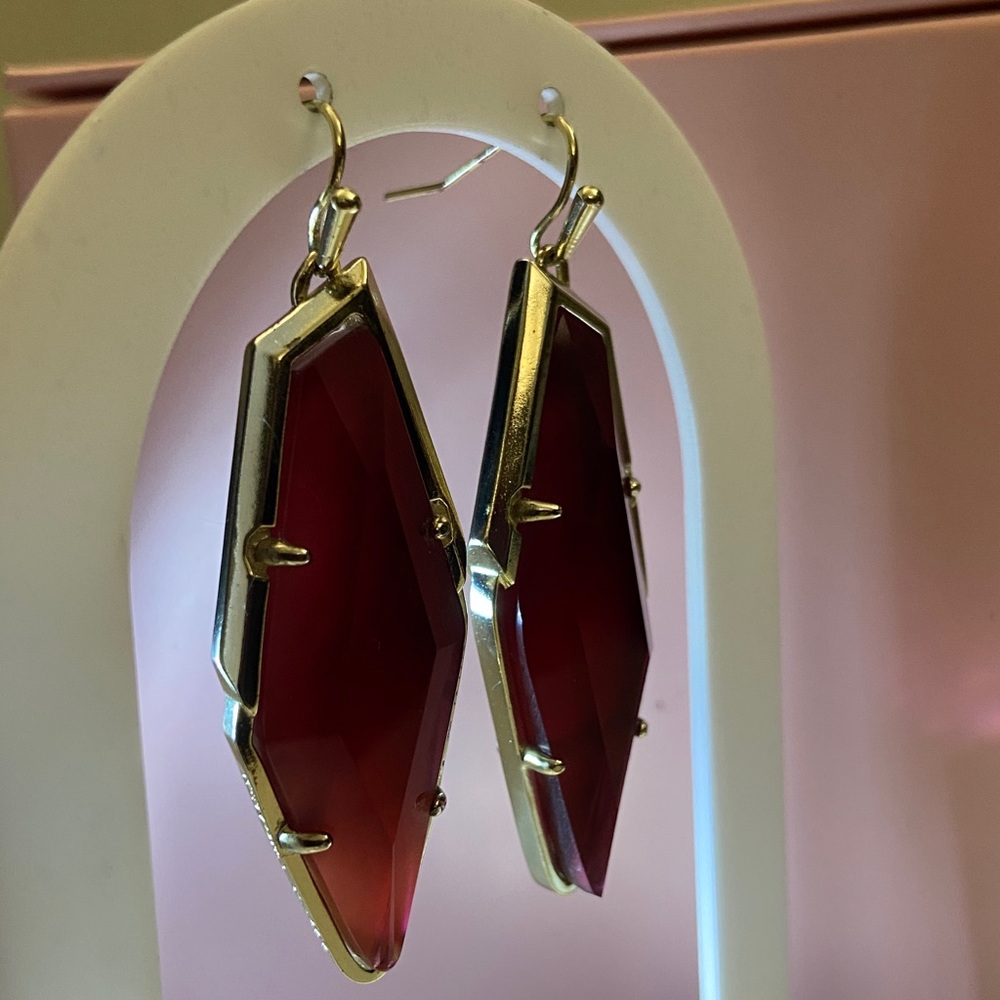 Kendra Scott Statement Earrings; Bexley Drop Earrings with multi-faceted stones - Picture 6 of 12